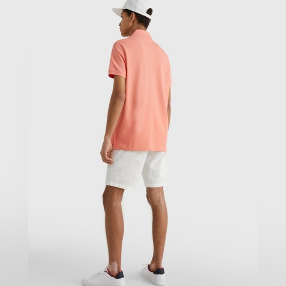 Tommy Hilfiger Men's 1985 Peach Pink Custom Fit Polo Shirt Short Sleeve Medium - Picture 7 of 9